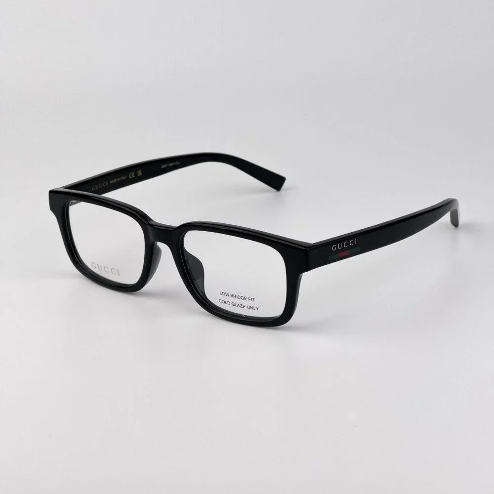 Gucci GG2107OL 001 Unisex Eyeglasses – Black Rectangle